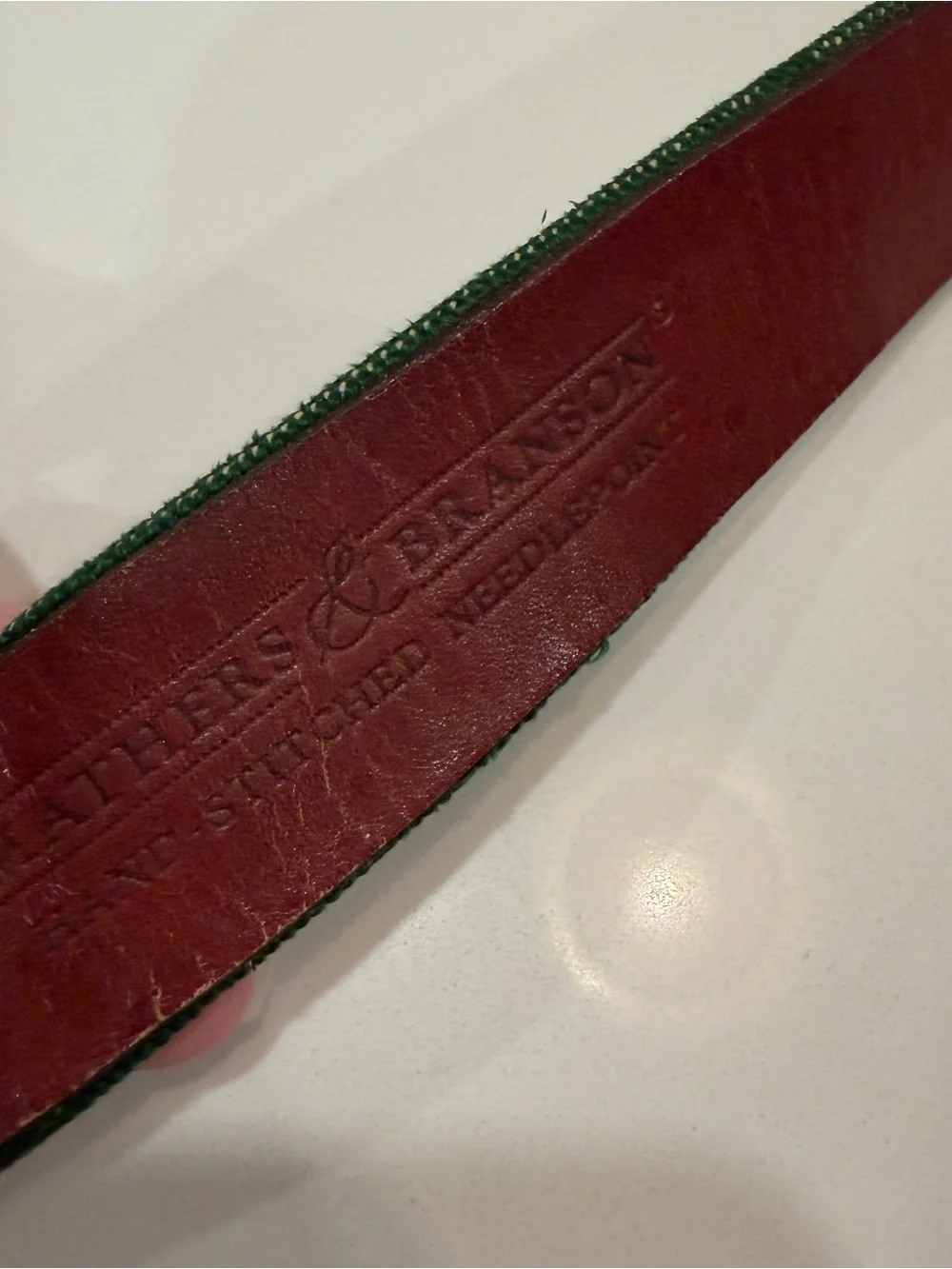 University Miami Needlepoint Belt 38 Smathers Branson U Hurricanes Embroidered
